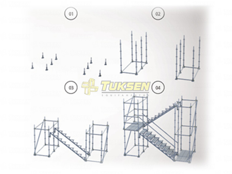 Andaime Multidirecional Montagem
