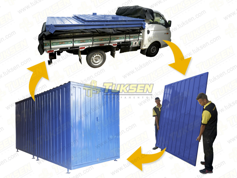 Container Desmontável e Modular Depósito Montagem Transporte